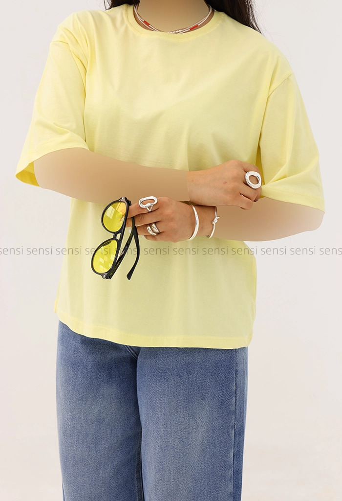 تیشرت زنانه ساده رنگی کد1005803